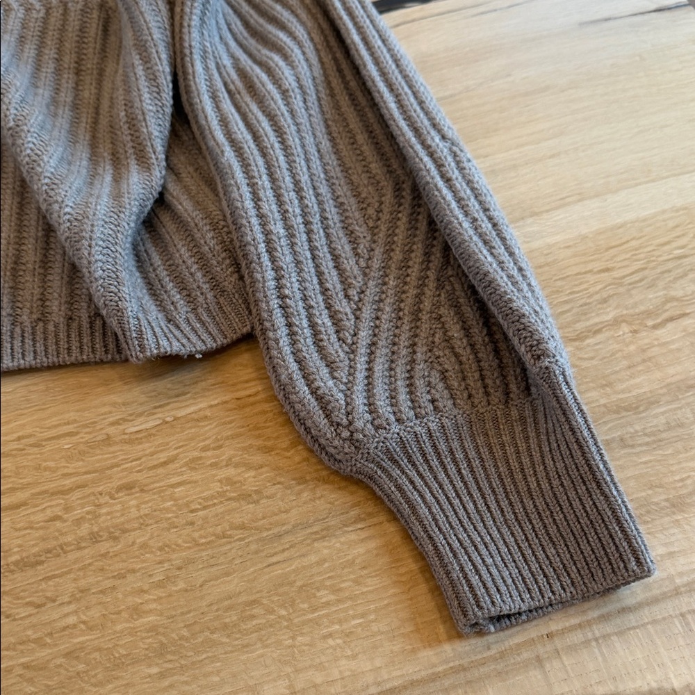 La Ligne - Chunky Knit Merino Wool Cardigan - Provence - Picture 3 of 9